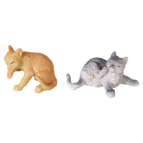 Set de animales de granja belén de resina 6 cm 4