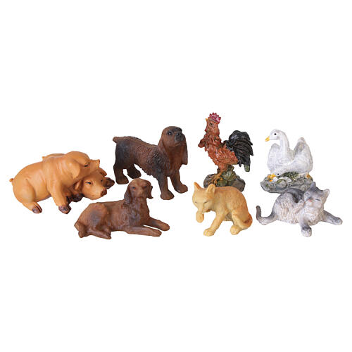 Conjunto animais da quinta 6 cm para presépio 1