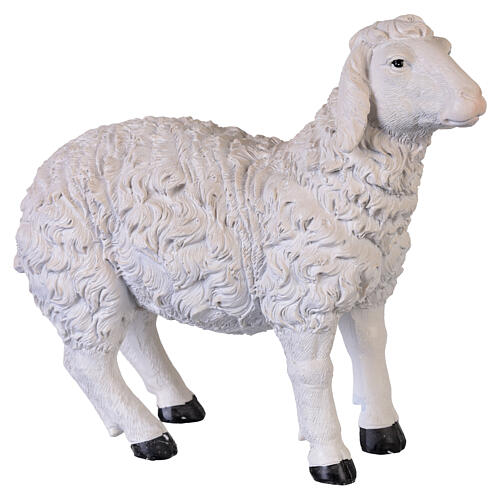 Set 3 moutons résine pour crèche 35-45 cm 3