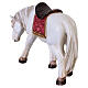 Caballo blanco de resina para belén 10 cm s5