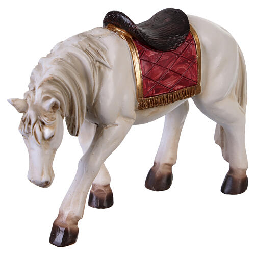 Cavalo branco para presépio 10 cm 2