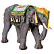 Elefante con manta resina colorida belén 40 cm s5