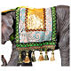 Elefante con manta resina colorida belén 40 cm s7
