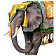 Elefante con coperta resina colorata presepe 40 cm s4