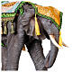 Elefante com manta de resina colorida para presépio 40 cm s6