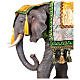 Colored Resin Elephant Statue with Blanket 40 cm, Nativity Scene s2