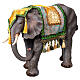 Colored Resin Elephant Statue with Blanket 40 cm, Nativity Scene s3