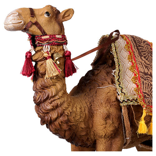 Camel with cover for 40 cm Nativity Scene, coloured resin 4
