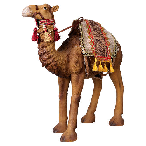 Camel with cover for 40 cm Nativity Scene, coloured resin 5