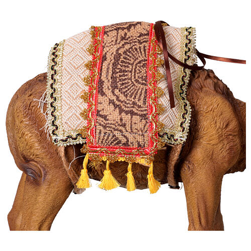 Figura wielbłąda z narzutą do szopki 40 cm – żywica kolorowa 7