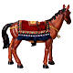 Cheval avec selle décorée crèche résine 40 cm s7