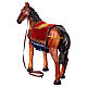 Cheval avec selle décorée crèche résine 40 cm s8