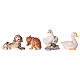 Set de cuatro animales belén resina 10 cm s1