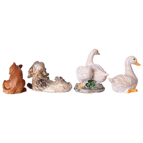 Set di quattro animali presepe resina 10 cm 4