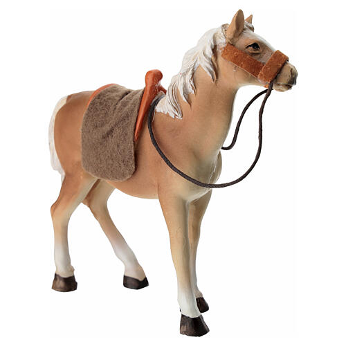 Cheval et poulain en résine pour crèche 10 cm 4