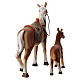 Cheval et poulain en résine pour crèche 10 cm s6