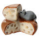 Maus mit rundem Käse – Resin – für 8–10-cm-Krippe s1