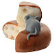 Souris avec fromage rond crèche 8-10 cm s2