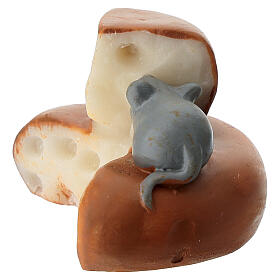 Mouse with Round Cheese for Nativity Scene 8-10 cm