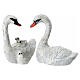 Swan family for 8-10 cm Nativity Scene in resin s1