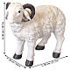 Montone con corna in resina 40x55x25 cm per presepe da 80 cm s2