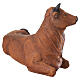 Bue sdraiato in resina 45x80x40 cm per presepe da 80 cm s3
