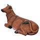 Bue sdraiato in resina 45x80x40 cm per presepe da 80 cm s6