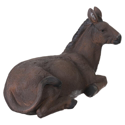 Burro tumbado de resina 50x75x35 cm para belén de 80 cm 6