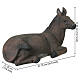 Burro tumbado de resina 50x75x35 cm para belén de 80 cm s2