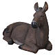 Burro tumbado de resina 50x75x35 cm para belén de 80 cm s3