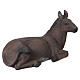 Burro tumbado de resina 50x75x35 cm para belén de 80 cm s7