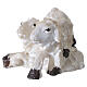 Gruppi di pecore bianche con agnelli per presepe 6-8 cm s3