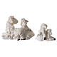 Groups of white sheep with lambs for 6-8 cm nativity scene s4