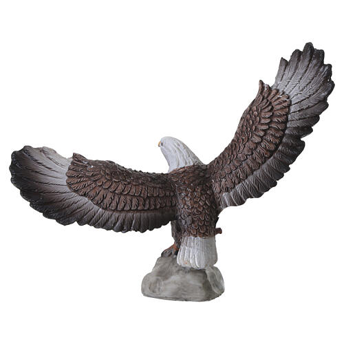 Aquila con ali spiegate su roccia per presepe 10-12 cm 4
