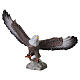 Aquila con ali spiegate su roccia per presepe 10-12 cm s1