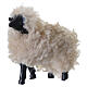 Set di 5 pecore bianche con effetto lana per presepe 8-10 cm s5