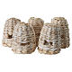 Rustic woven straw beehive for 8 cm nativity s1