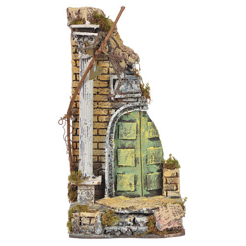 Antique temple in cork for nativities, 30x15x12cm 1