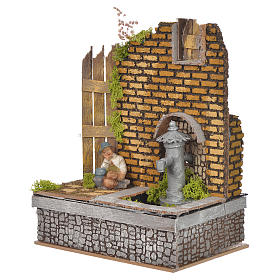 Nativity fountain with water recycle pump 16x20x14cm