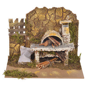Fornos e Fogueiras para o Presépio: Forno falso presépio 14x20x12 cm