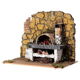 Fake oven for nativities measuring 14x20x12cm
