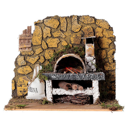 Fake oven for nativities measuring 14x20x12cm 1