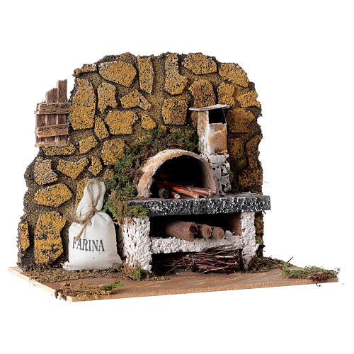 Fake oven for nativities measuring 14x20x12cm 3
