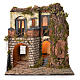 Borgo presepe napoletano stile 700 laterale con fontana cm 50x40x50 s1