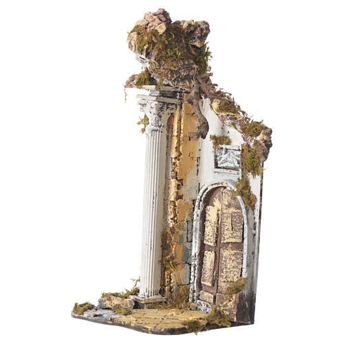 Temple with columns and arch for nativities measuring 30x15x12cm 2