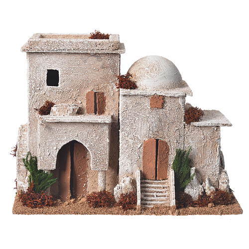 Minareto doppio ambientazione presepe 13x20x10 cm 1