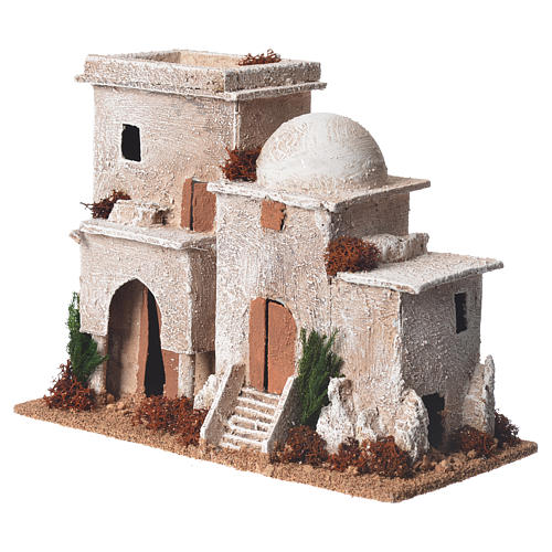 Minareto doppio ambientazione presepe 13x20x10 cm 3