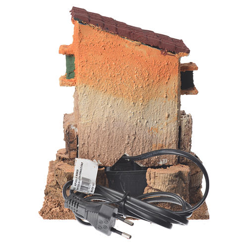 Antigo moinho de água presépio 20x15x20 cm 3