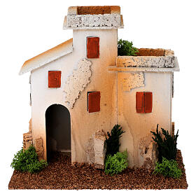 Casa estilo árabe miniatura para presépio; 17x15x12 cm