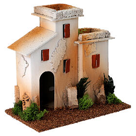 Casa estilo árabe miniatura para presépio; 17x15x12 cm